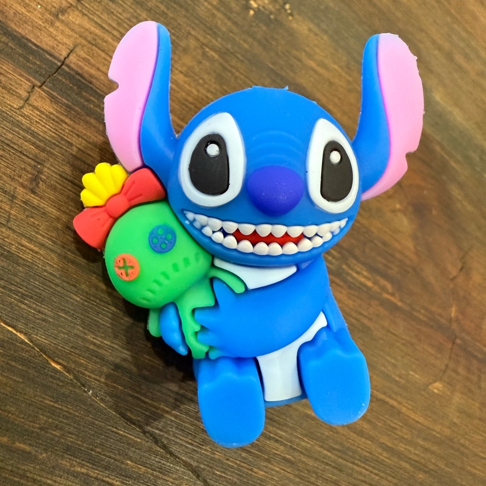 Blue and Pink Alien Toy Figure